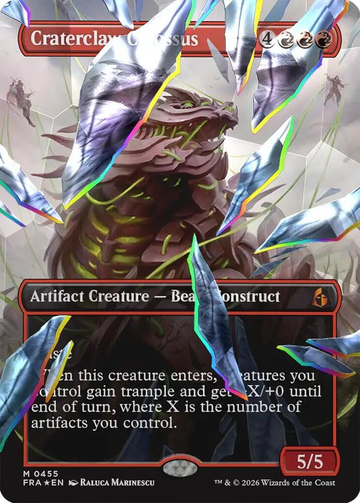 Craterclaw Colossus (Borderless) (Facet Foil) (0455) - Reality Fracture (FRA) - FOIL