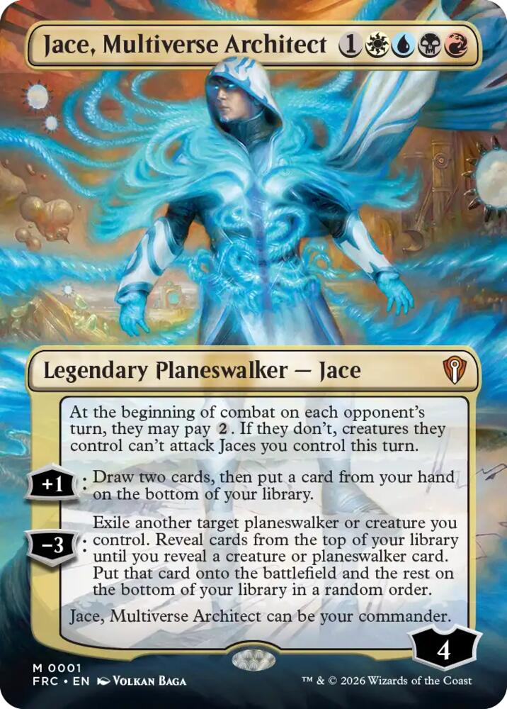 Jace, Multiverse Architect (Borderless) - Commander: Reality Fracture (FRC) 1 - FOIL