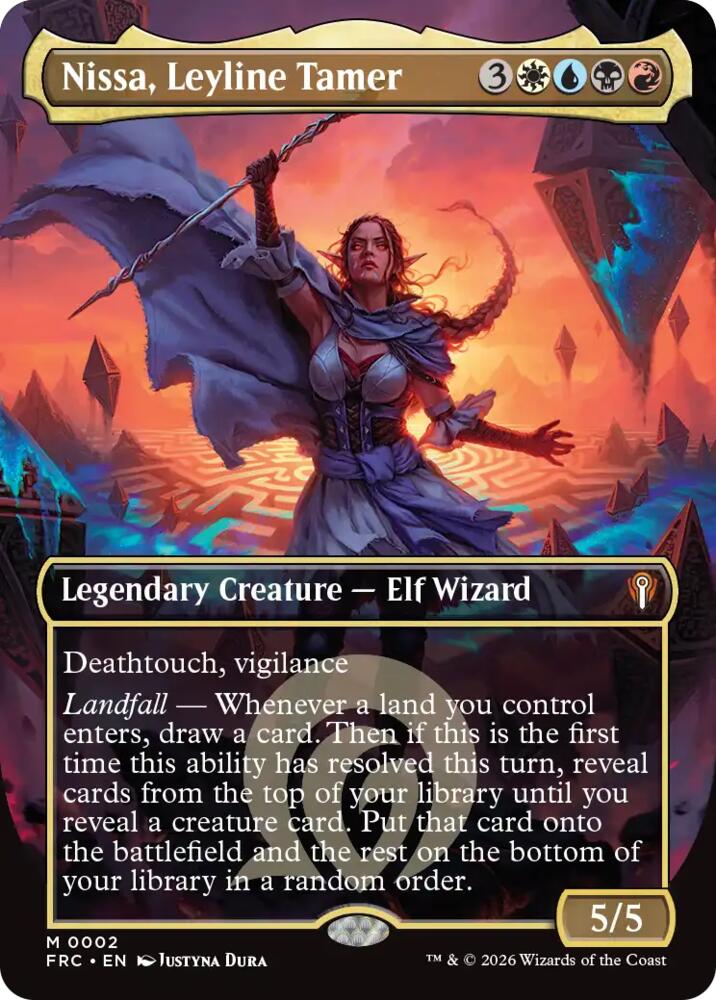 Nissa, Leyline Tamer (Borderless) - Commander: Reality Fracture (FRC) 2 - FOIL