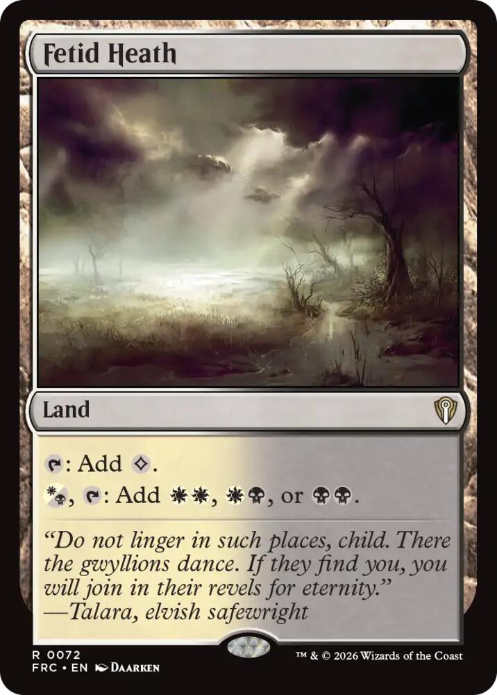 Fetid Heath - Commander: Reality Fracture (FRC) 72