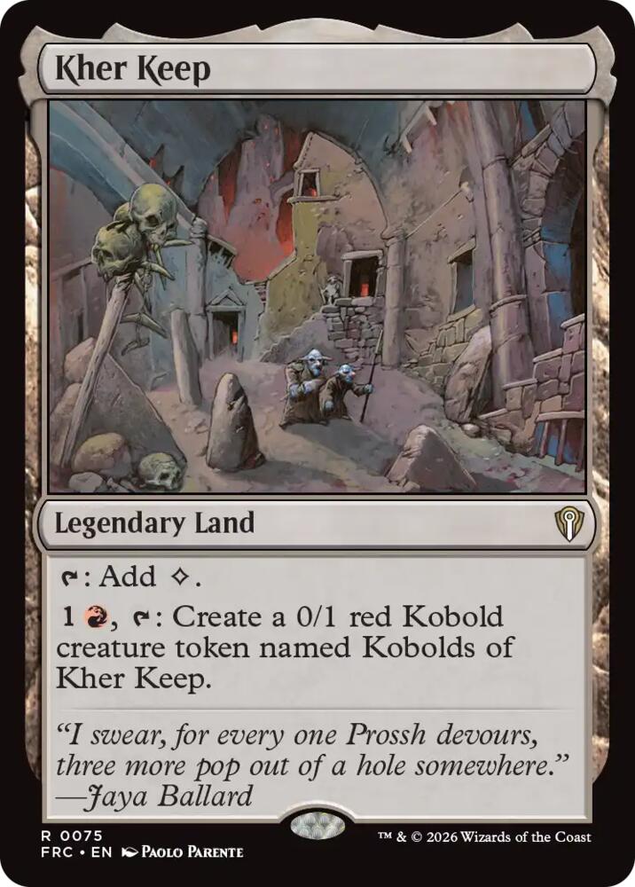 Kher Keep - Commander: Reality Fracture (FRC) 75