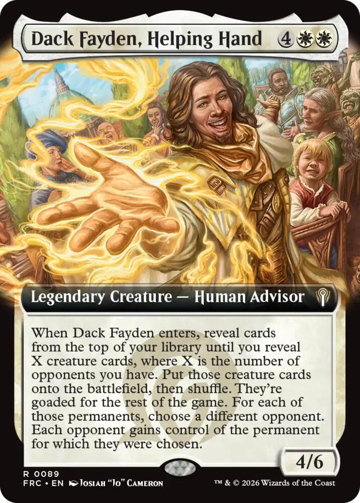 Dack Fayden, Helping Hand (Extended Art) - Commander: Reality Fracture (FRC) 89