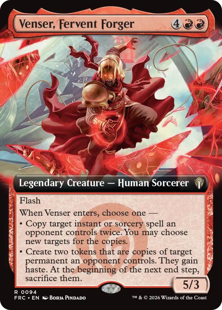 Venser, Fervent Forger (Extended Art) - Commander: Reality Fracture (FRC) 94