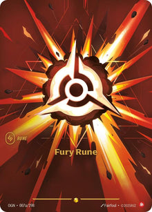 Fury Rune Alternate Art - Origins Riftbound card