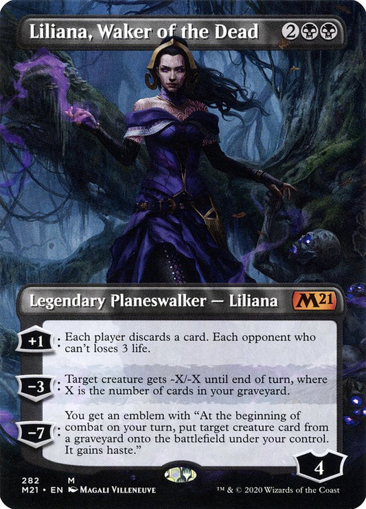 Liliana, Waker of the Dead (Borderless) - Core Set 2021 (M21)