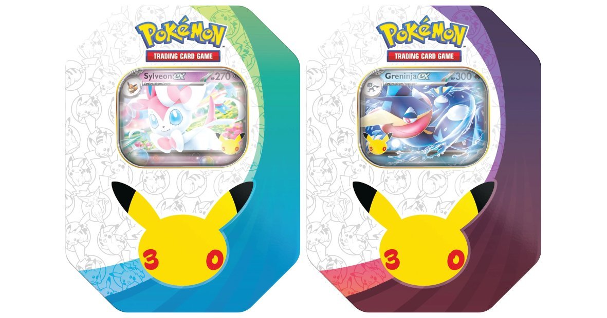 Pokémon TCG 30th Celebration Pokémon ex Tins
