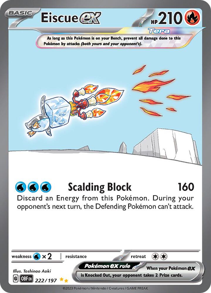 Eiscue ex - 222/197 - Obsidian Flames (OBF)