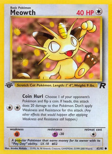 Meowth 62/82 1st Edition