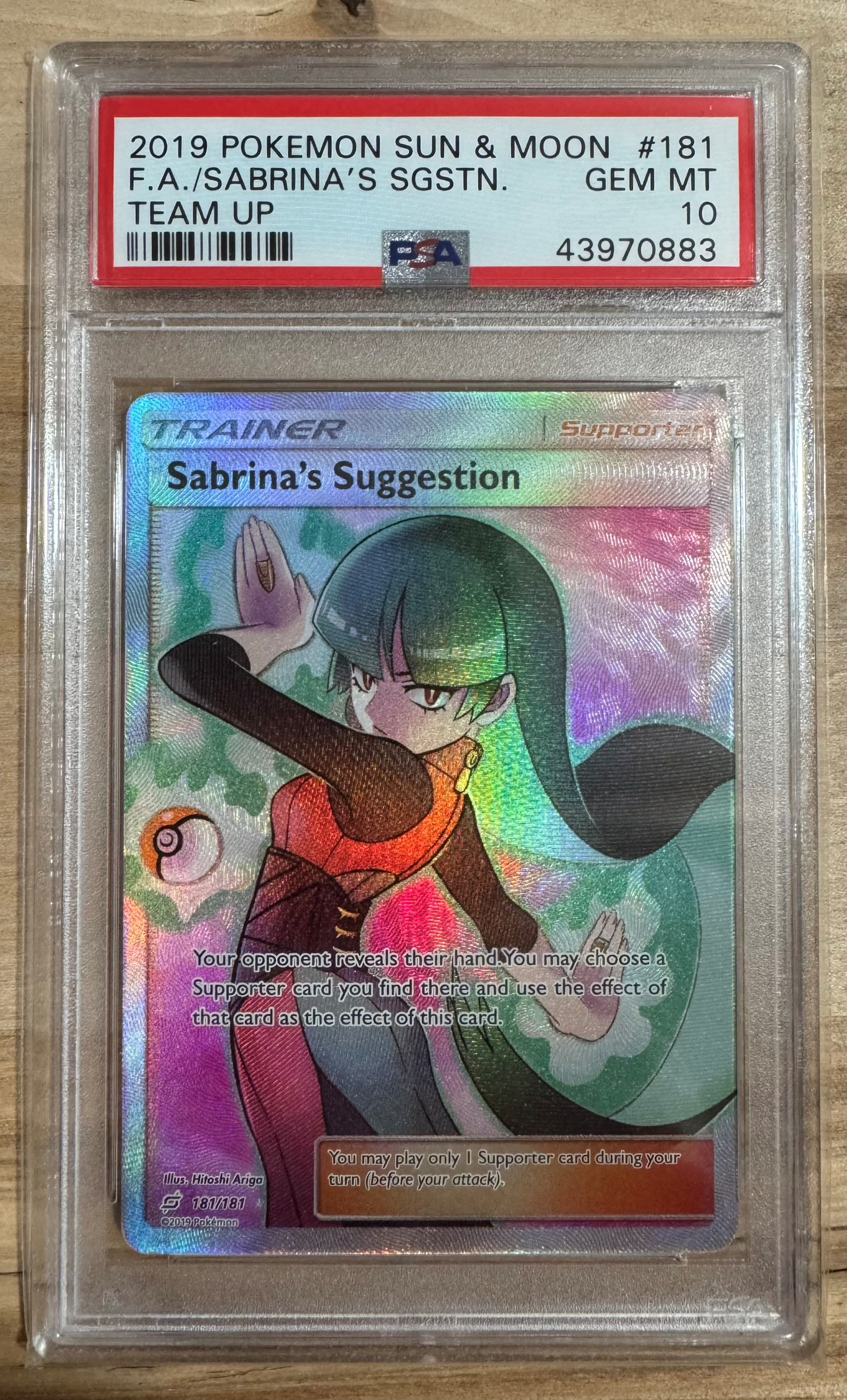 Sabrina’s Suggestion (Full Art) - SM Team Up 181/181 - PSA 10