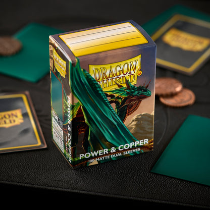Matte Dual Power & Copper Dragon Shield sleeves
