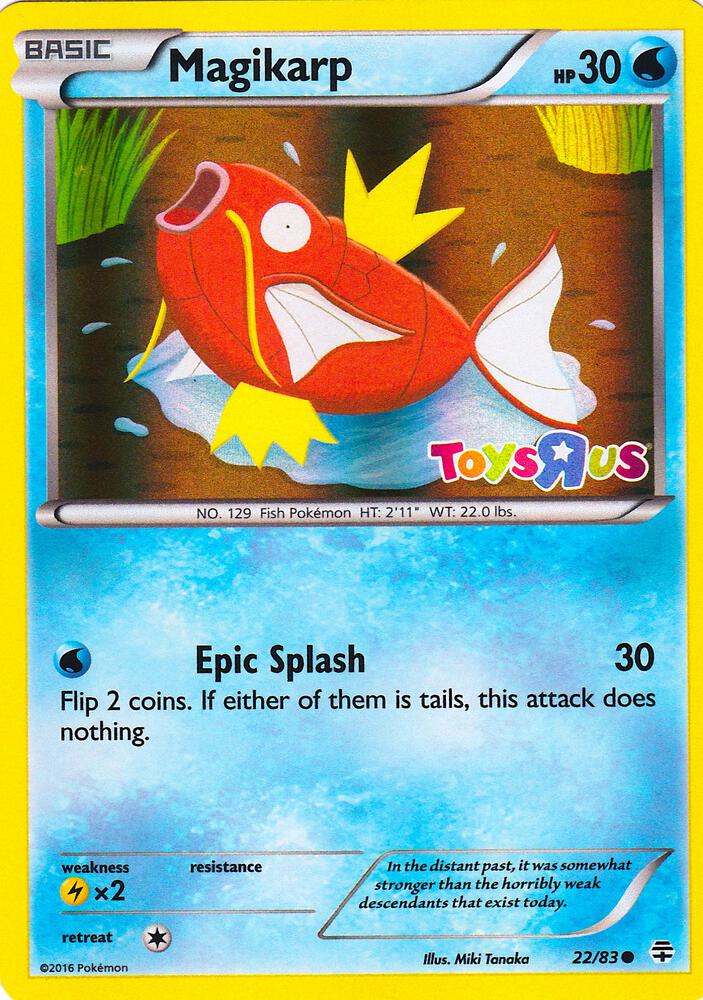 Magikarp - 22/83 (Toys R Us Promo) (sealed in wrapper)